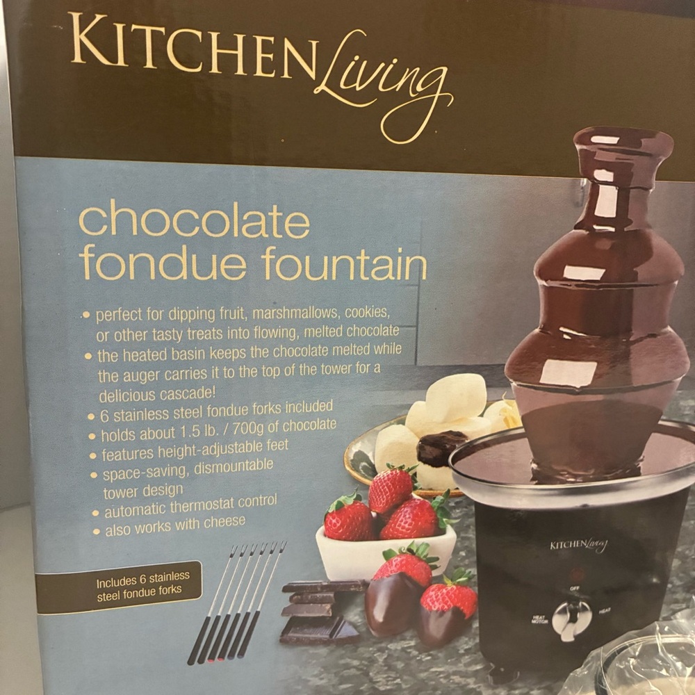 Never Used Chocolate Fondue Fountain - Black